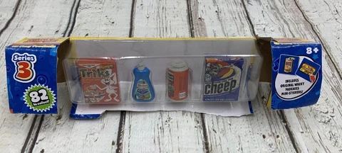 Lot of 4x Wacky Packages 3D Minis Series 3 Triks  Windaxe fright guard cheep Cover