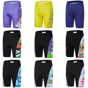 Radlerhose Kinder Kurz Kids Stretch Cycling Shorts Fahrradshorts Gepolstert - Bild 1 von 22