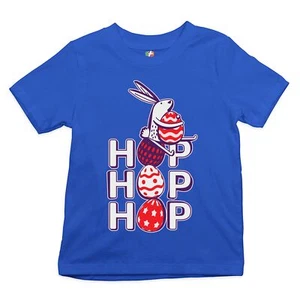 Hop Hop Hop Youth T-shirt Bunny Easter Eggs Jesus Christ Ressurection Kids - Picture 1 of 56