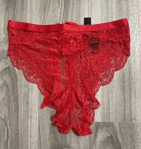 Ann Summers - Unwrap Me - CROTCHLESS BRIEFS - Medium-12-14 -. - Red RRP £16 - Picture 1 of 4