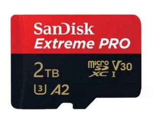 Karta pamięci SanDisk Extreme PRO 2TB micro SDXC A2 V3 UHS-I U3 TF SD 200 MBs 4k - Zdjęcie 1 z 4