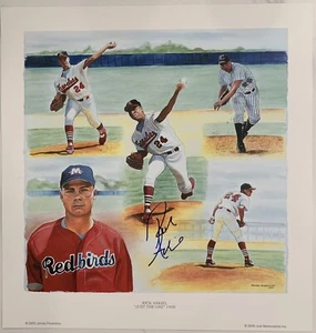 RICK ANKIEL handsignierte 16x16 Lithographie von James Fiorentino ST. LOUIS CARDINALS - Bild 1 von 10