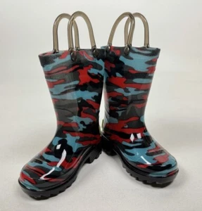 Western Chief Baby 5 Boots Rainboots Beach Camo Light-Up Pvc Waterproof - Picture 1 of 18