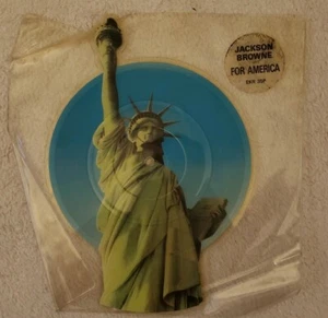 JACKSON BROWNE For America 7” Picture Disc 1986 UK - Picture 1 of 2