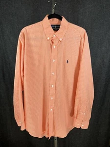 Ralph Lauren Polo Deportivo Negro Naranja Mangas Largas Camisa Abotonada Para Hombres Grande - Imagen 1 de 4