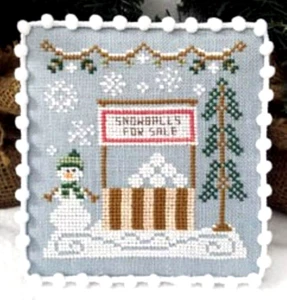 Schneeballständer - Snow Village Serie - Kreuzstichkarte - Bild 1 von 2