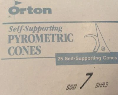 Box Of 25 Orton Self Supporting Pyrometric Cones #7 - New - Image 1 of 4