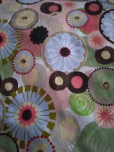 EUC Tafford Brand Woman's Scrub Top Size Medium. Flowers W/Brown Trim. - Picture 1 of 3