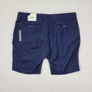 Paisley & Gray Men's Flat Front Shorts Navy Blue Polyester Blend P&G SHORT Sz 40 - Picture 1 of 6
