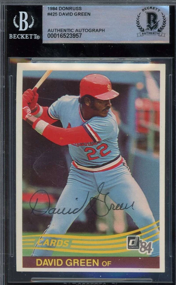 David Green Beckett BAS Signed 1984 Donruss Autograph - Image 1 of 2