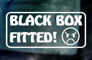 BLACK BOX Stickers Decals FITTED Young Driver Angry Car Insurance Window Bumper - Picture 1 of 2