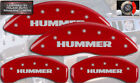 2003-2009 Hummer H2 Front + Rear Red Engraved MGP Brake Disc Caliper Covers Hummer H2