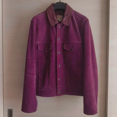 LVC Levi’s Vintage 1960s Suede Trucker Jacket Purple Men’s Size S USA - Image 1 of 4