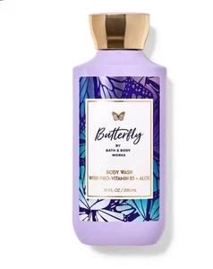 Bath & Body Works Schmetterling Duschgel 10 fl. Oz. Vitamin B5 Aloe Raspel Nektar Iris + - Bild 1 von 4