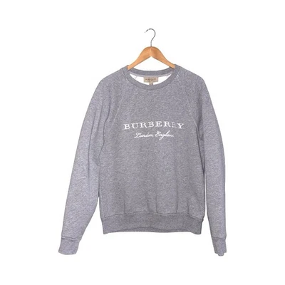 Burberry Taydon Embroidered Crewneck Sweatshirt Grey Size Medium - Image 1 of 3