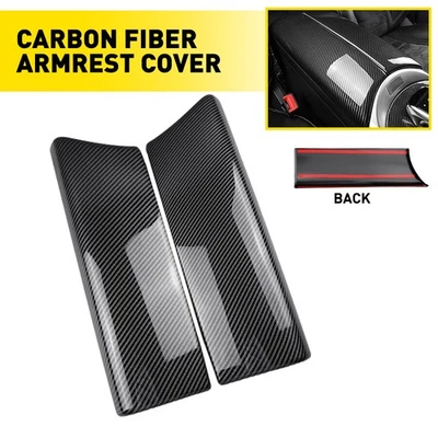 Cubierta reposabrazos tapa consola central fibra de carbono para Mercedes Benz C W205 2015-2020 Foto 1 de 4