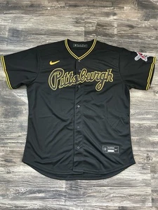 Paul Skenes Black Jersey MLB Pittsburgh Pirates Mens XL Nike NEW - Picture 1 of 6