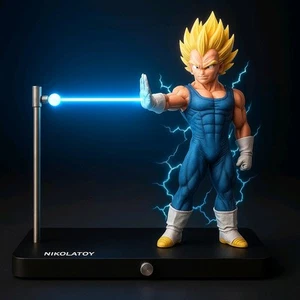 Dragon Ball Z Goku LIGHT Magnetic Touch Night Light  Levitating Desk Lamp VEGETA - Picture 1 of 3