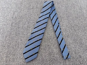 Nueva Corbata Gucci Sin Usar Azul Rayas GG 100% Seda Hecha en Italia - Imagen 1 de 7