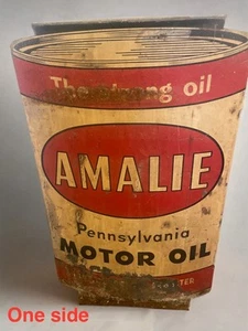 RARE Original Vintage 1940’s-50’s Amelie Motor Oil Metal Sign - Gas station sign - Picture 1 of 2