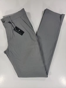 NUOVO Pantalone Americano Tall Performance Elasticizzato Uomo 32x36 Tapered Fit Elasticizzato Grigio - Foto 1 di 14
