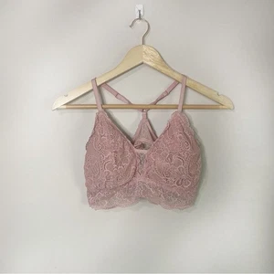Aerie Women's Size: Large Pink Lace Bralette - Picture 1 of 5