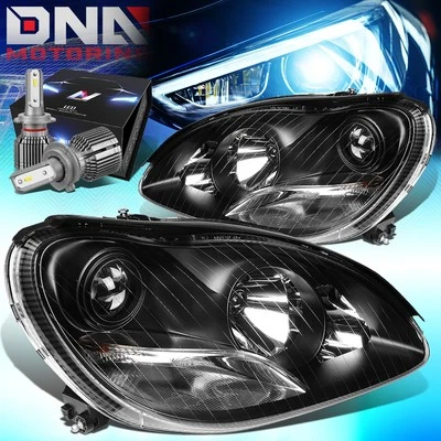 FOR 2000-2006 MERCEDES BENZ S430 PROJECTOR HEADLIGHTS W/LED KIT+COOL FAN BLACK - Image 1 of 4