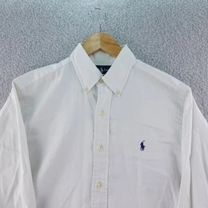 Ralph Lauren Classic Fit Button Down Shirt White Long Sleeve Mens Size 15 1/2 - Picture 1 of 8