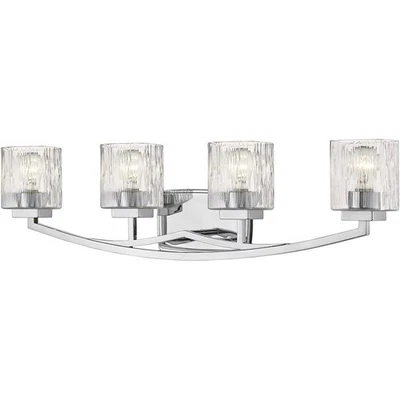 Z-Lite 1929-4V-CH Zaid 4 luces 32 pulgadas cromo tocador luz de pared Foto 1 de 4