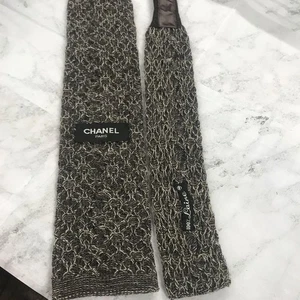 Good condition Rare Chanel CHANEL tie brown mesh knit - Picture 1 of 6