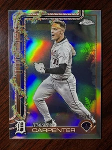 2025 Topps Holiday Kerry Carpenter Chrome Refractor #/499 SP Detroit Tigers - Bild 1 von 1