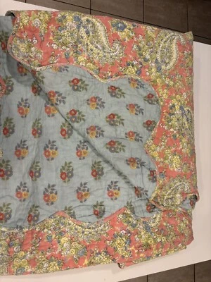 Edredón doble Pottery Barn cachemir punto de foto reversible vintage Foto 1 de 4