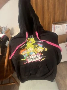 Nickelodeon Rugrats Hoodie Sweatshirt Hoodie Black Size M (7-9) - Picture 1 of 4