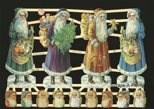 German Embossed Style Scrap Die Cut Relief - Christmas Santa WOW EF7306 - Picture 1 of 1