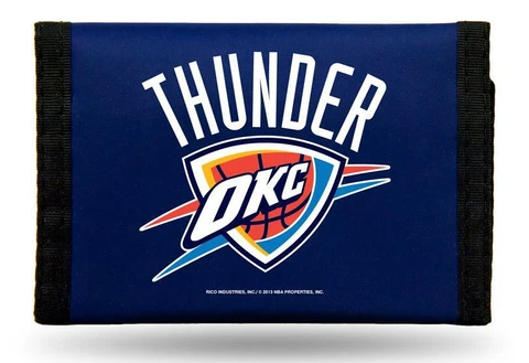 Oklahoma City Thunder Nylon Tri-Fold Wallet [NEW] MLB Vinyl Trifold Billfold ID Cover