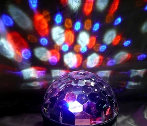 Discokugel Multimedia Anlage LED Crystalmagic Multi Mediaplayer USB SD 100W - Bild 1 von 10