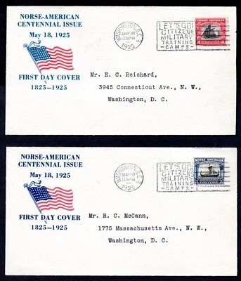 US 1925 VIKINGS VALHALLA NORSE AMERICAN CENTENNIAL ISSUE FIRST DAY OF ISSUE - Image 1 of 2