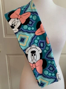 Lularoe Leggings OS Disney Minnie Mouse with Peach Bow on Teal Background NWT - Picture 1 of 2