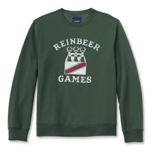 Basic Editions Men's Christmas Ugly Sweater - Pizza & Beer or Reinbeer. Size S - Picture 1 of 4