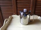 VTG STAINLESS STEEL 9 CUP PERCOLATOR HANDLES FOLD FOR STORAGE NO GROUNDS TOP