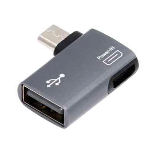OTG Cable Adapter for Fire TV Stick 4K, 90 Degree Left and Right Angle Powered M - Picture 1 of 4