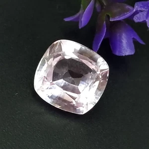 Piedra preciosa suelta corte cojín kuncita rosa natural certificado 7,35 quilates AG166 - Imagen 1 de 5