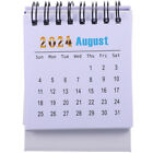 Mały kalendarz stołowy 2024-2025, niebieski, do domowego biura i podróży