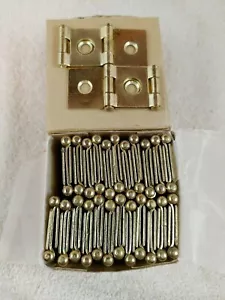 Double Acting Folding Screen Hinges 3/4" x 1 3/4" Brass Plated Box of 24!!! - Picture 1 of 4