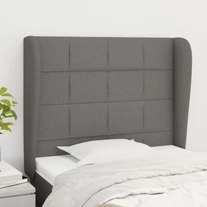 NNEVL Headboard with Ears Dark Grey 83x23x118/128 cm Fabric - Picture 1 of 9