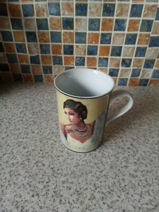 TAZA DE PORCELANA FINA DIAMANTES Y PERLAS HAYLEY MOORE 10 CM DE ALTO 7,5 CM DE DIAMANTE JULIANA - Imagen 1 de 4