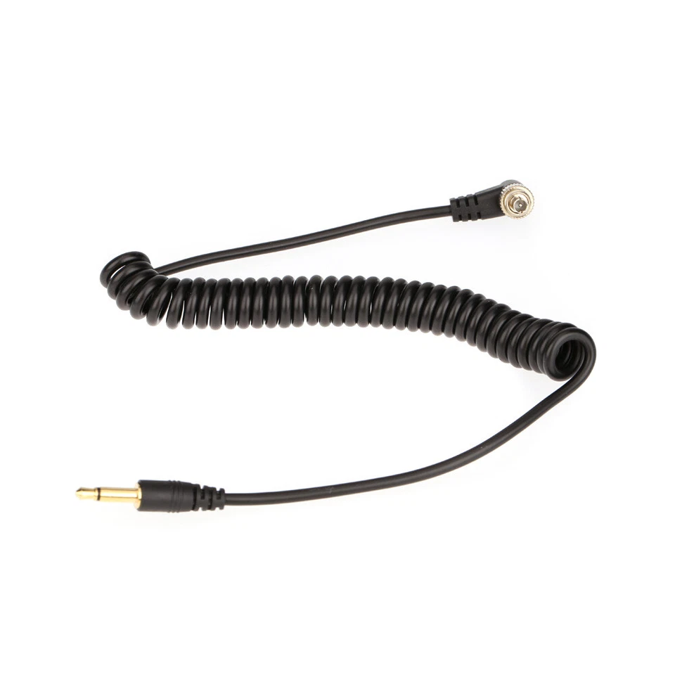 3.5mm Flash Sync Cable Cord w/ Screw Lock to Male Flash PC for Canon  N2W0 - Image 1 of 4