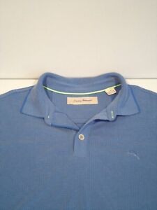 Tommy Bahama Mens All Square Polo Shirt Size Large Blue Short Sleeve Top T211295