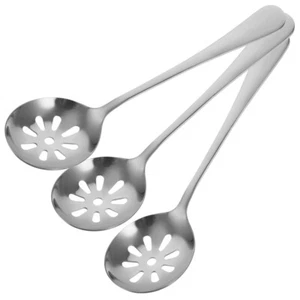 Cuchara de acero inoxidable para utensilios ranurados de cocina para bebés 3 piezas - Imagen 1 de 12