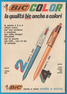 BIC: Penna Multicolor Anno 1972 pubblicità advertising werbung clipping MA1643 - Imagen 1 de 1